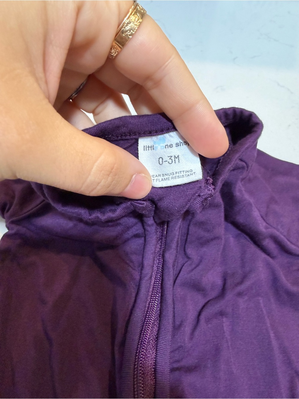 Little One Shop Purple Bamboo Baby Pajamas - 0-3M